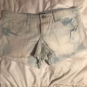 NWOT Striped Blue and White Shorts